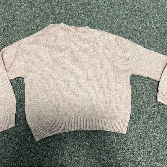 Zara Blush Knit Sweater with Floral Accents - Picture 3 of 4